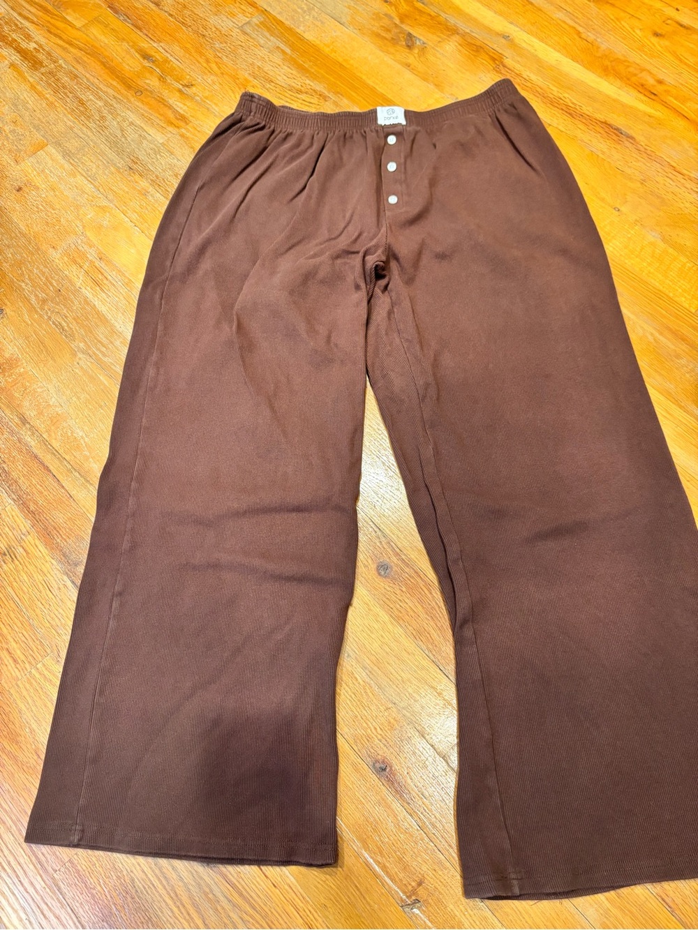 Parker Ribbed Lounge Bottoms in Deep Brown